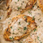Grilled Chicken Breast with Black Pepper/Mushroom Sauce